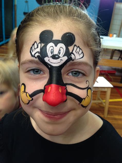 easy mickey mouse face paint|mickey mouse face painting ideas.